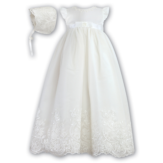 Sarah Louise Christening Robe & Bonnet - 088